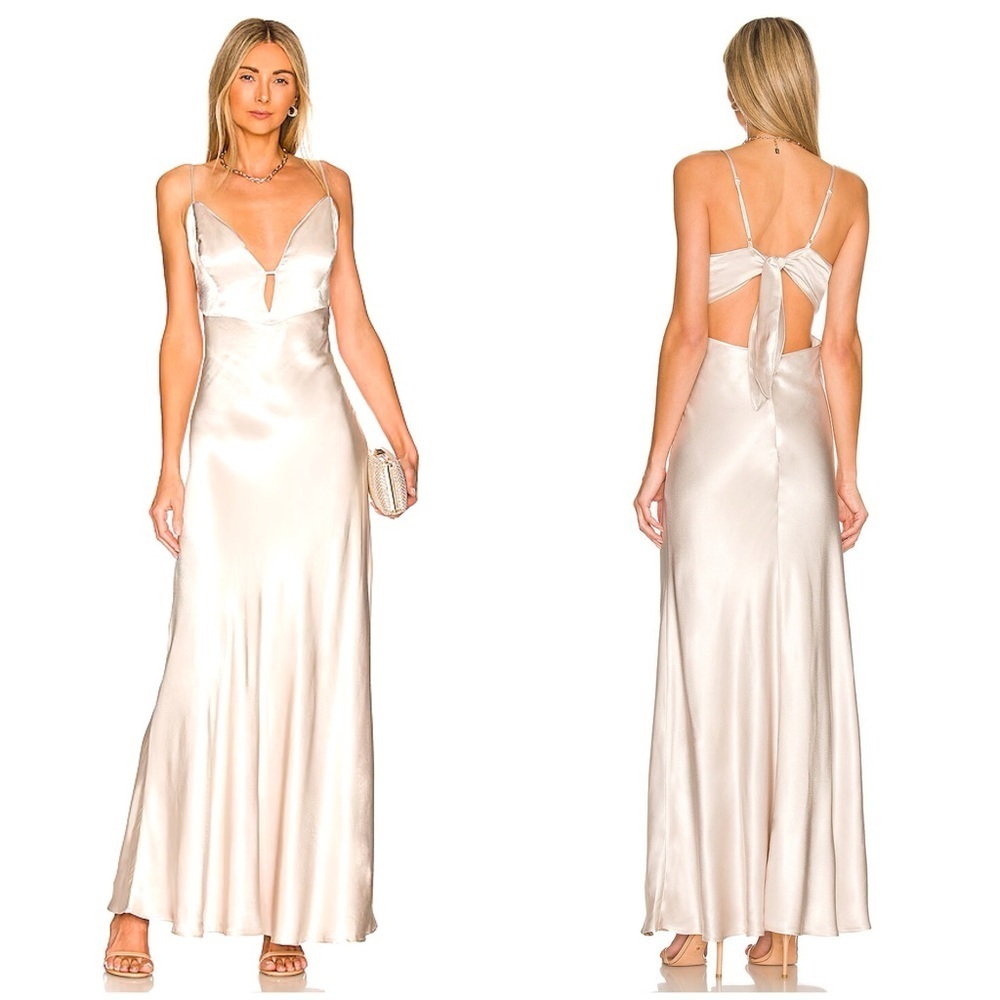 Bardot Karlotta Slip dress in Silver Size 8